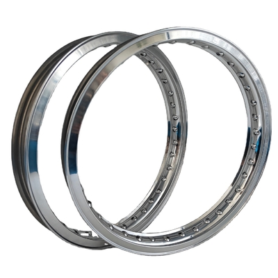 Polierte 7116 Motorradfelgen aus Legierung H 2.50-19&quot; 36Loch 40Loch Akront Stil Valanced