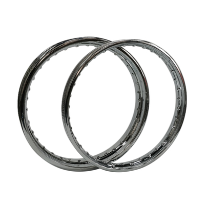 Ersetzungs-/Reparaturzweck Chromplattierte Motorradfelge aus Stahl 1.85x17