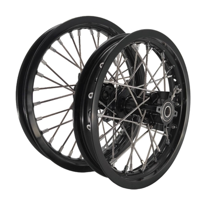 Perfektes Ersatz-Kind-Rad-Set für Pitbike für KTM 65 SX 2002-2024 Silber Schwarz
