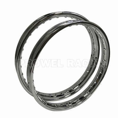 1.60x18 Edelstahl Motorrad Spoke Rad Felge In Silber