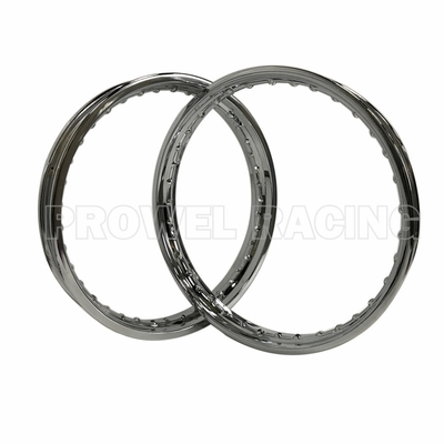 1.60x18 Edelstahl Motorrad Spoke Rad Felge In Silber