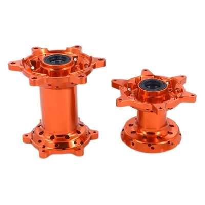 Präzisions-CNC-Bearbeitung Orange MX Vorder-Hinterrad-Knotenpunkte für KTM 125-530 2003-2017