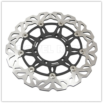 Motorradschwimmende Bremsscheibe in schwarzer Farbe mit Polier- und Anodisierungsabbau