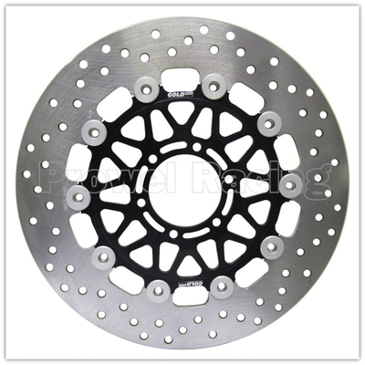 Motorradschwimmende Bremsscheibe in schwarzer Farbe mit Polier- und Anodisierungsabbau