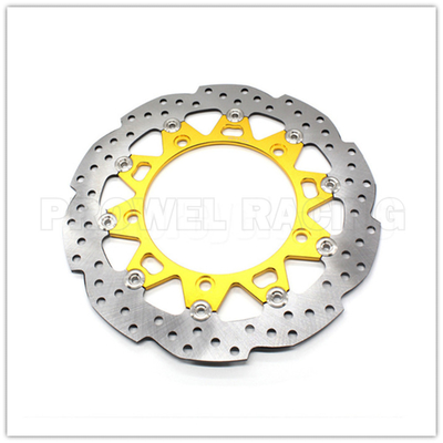 Motorradschwimmende Bremsscheibe in schwarzer Farbe mit Polier- und Anodisierungsabbau