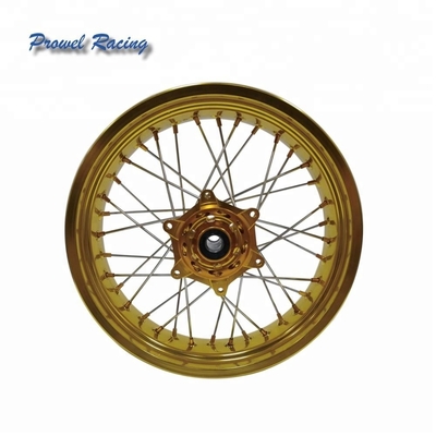 Supermoto 17 Zoll Aluminiumlegierung Motorrad Spoke Räder Sets mit Aluminium 6061 T6