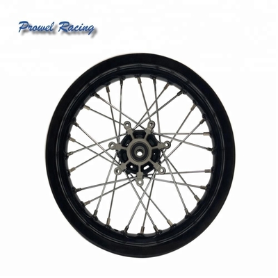 Customized Aluminium 6061 T6 Schwarzes Motorradrad Set 1.85x14 für Off-Road Bike