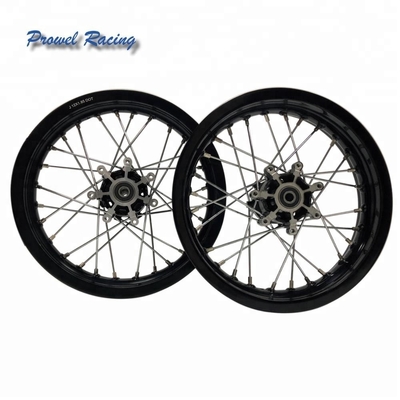Customized Aluminium 6061 T6 Schwarzes Motorradrad Set 1.85x14 für Off-Road Bike