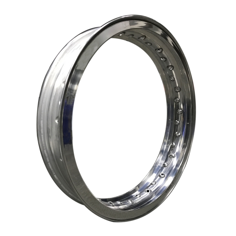 Polierte 7116 Motorradfelgen aus Legierung H 2.50-19&quot; 36Loch 40Loch Akront Stil Valanced