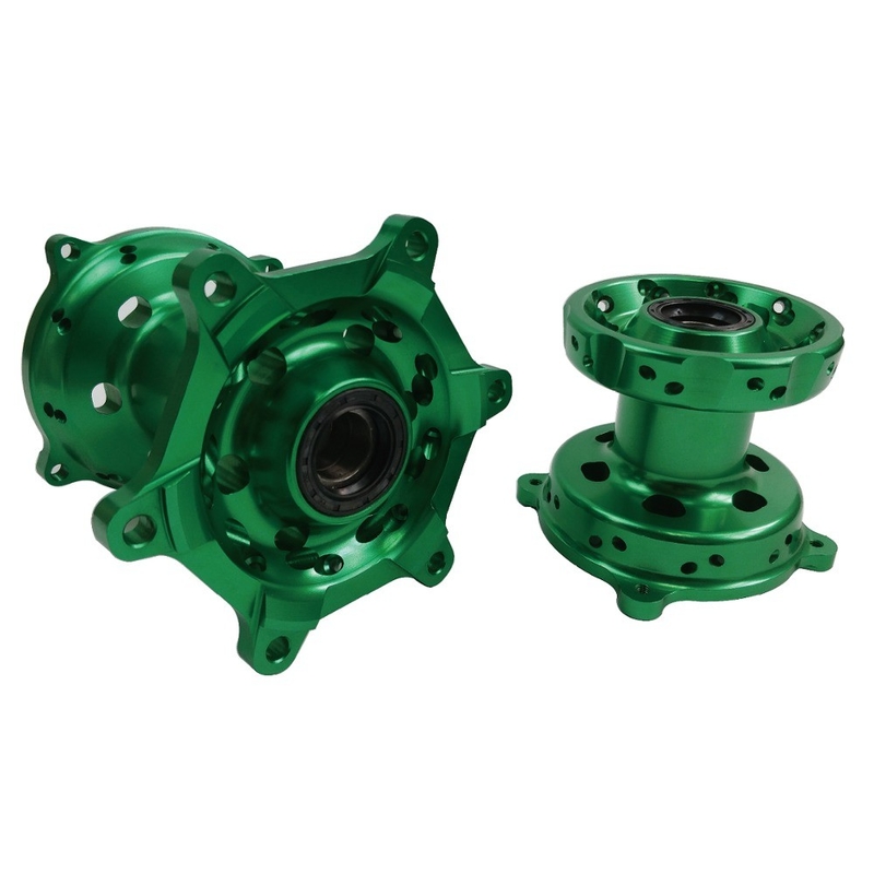 Ersetzen/Reparieren von Motorrad CNC Grüne Vorder-Hinterrad-Knotenpunkte für KX250 06-08 19-20 KX250F KX450F 06-18