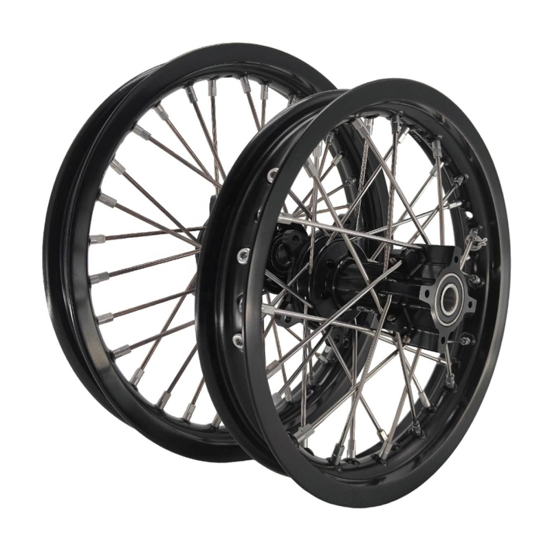 Perfektes Ersatz-Kind-Rad-Set für Pitbike für KTM 65 SX 2002-2024 Silber Schwarz
