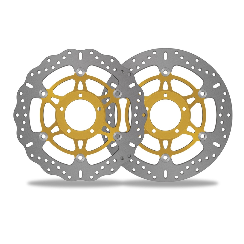 Motorradschwimmende Bremsscheibe in schwarzer Farbe mit Polier- und Anodisierungsabbau