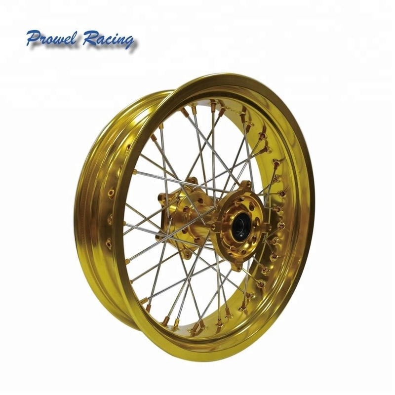 Supermoto 17 Zoll Aluminiumlegierung Motorrad Spoke Räder Sets mit Aluminium 6061 T6